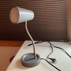 Gray desk lamp